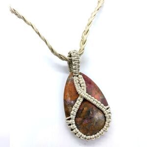 FREE PEOPLE Genuine Stone Pendant Boho Necklace-NWT $68